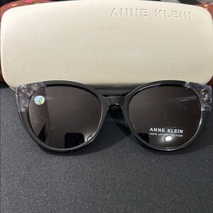 Anne Klein Black and Gray Sunglasses